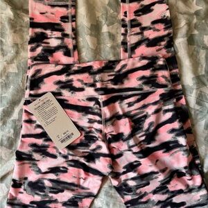 lululemon athletica Pink and Black Camouflage Leggings